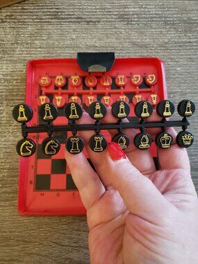 Antique Magnetic Chess Set Singapore Airlines Travel Not Used